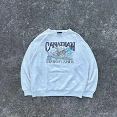 90s vintage スウェット　カナダ製　古着　メンズ　　人気　短丈