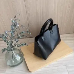 美品「ZARA」ハンドバッグ ブラック