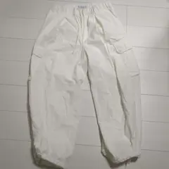 RAEBLUE DENIM MILITARY ワイドカーゴパンツ ホワイト　M