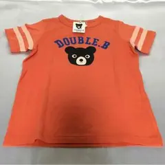 新品送料無料 ミキハウス子供服サイズ130 半袖TシャツダブルBDOUBLE.B