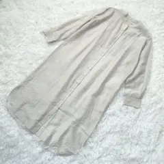 【LOWRYS FARM】シアーシャツワンピース アイボリー シャツワンピース