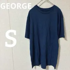 【S】GEORGE ダークブルー Tシャツ ネイビー　シンプルのサムネイル
