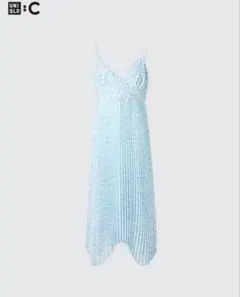 着用1回UNIQLO:C ユニクロシー　プリーツキャミソールワンピース　ドットM