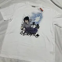 24ss【L】NARUTO疾風伝 うちはサスケ/千鳥　Tシャツ 白