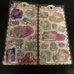 キラキラウォーターインシール　サンリオ　ハローキティ　日焼けキティ　レオパード