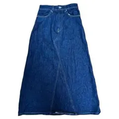 無印良品 木の実から作ったカポック混 デニム　Aラインスカート　ロング　Sサイズ