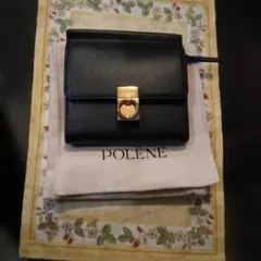 POLENE ブラック 三つ折り財布