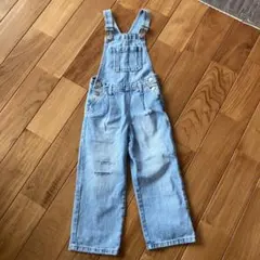 ライトブルー デニムオーバーオール　サイズ6 116cm