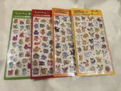 【韓国限定】ポケモン 3d シール 4種セット　韓国公式