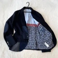 ✨️現行2XL相当✨️desigual　テーラード　切り替え　ヘリンボーン　総柄