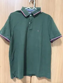 TOMMY HILFIGER オリーブグリーン ポロシャツ M