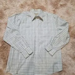 Eddie Bauer 長袖シャツ ホワイト/グリーンチェック