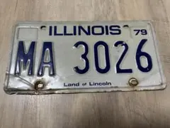 ナンバープレート　ILLINOIS