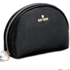 マリークヮント　クリスタルビジュー ラウンドポーチ ブラック