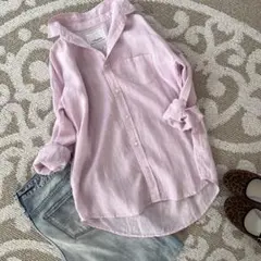 美品☆JOURNAL STANDARD relumeリネンオーバーシャツ