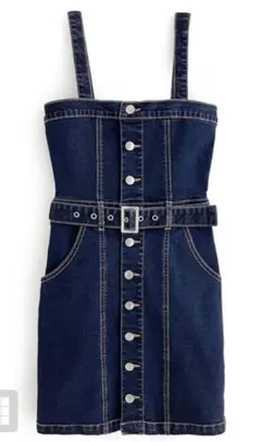 GRL デニム ミニジャンパースカート　cu407