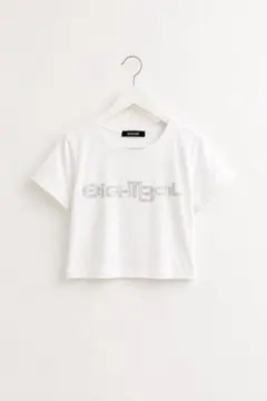 SHAGGIE ロゴプリント クロップドTシャツ ホワイトのサムネイル