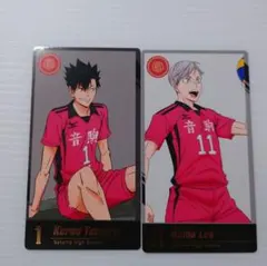 ハイキュー!!ゴミ捨て場の決戦展　チケット風カード　黒尾　リエーフ