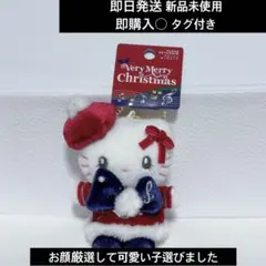 usj限定　ハローキティ クリスマスキーホルダー　ブラッシュキーチェーン 未使用のサムネイル