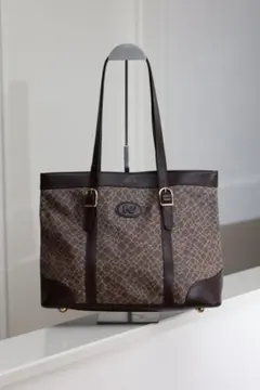 【メンテ済】ニナリッチ トートバッグ ジラフ柄 A4収納可 ゴールド金具 良好