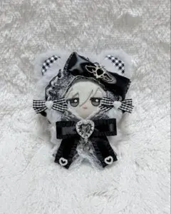 着ぐるみ　くま　ぬい服　ちびぐるみ　11センチ　フープ付き　グレー　チェック