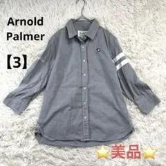 a1065 美品　Arnold Palmer 【3】　七分袖シャツ　ワンポイント