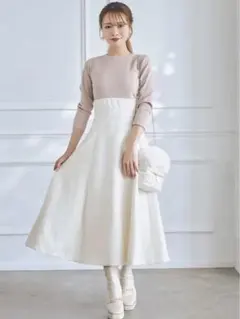 新品未開封＊トッコ　バックレースアップリブドッキングワンピース　コラボ大人可愛い