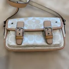 美品　COACH コーチ　ショルダーバッグ　キャンバス　シグネチャー　6844