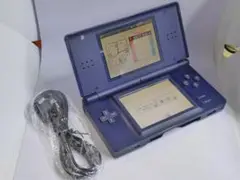 動作確認済　充電ケーブル付　ニンテンドーDS Lite エナメルネイビー　本体