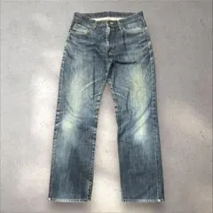 ヴィンテージ加工 EDWIN ブルー　デニム ストレート　アメカジ