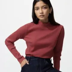 UNIQLO ユニクロ　リブハイネックTシャツ