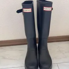 早い者勝ちお値下げHUNTER 黒 ロングブーツ バックル付き24cm
