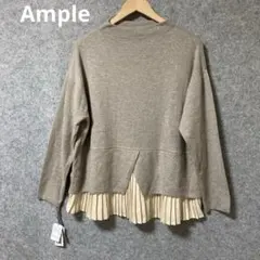 ✨Ample ヤマダヤ ベージュ プリーツ付き長袖シャツのサムネイル