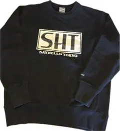 SAYHELLO ブラック スウェット トレーナー　L