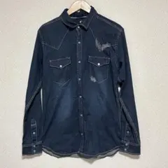 【美品】NAVY JEANS マックハウス デニムウエスタンシャツ XLのサムネイル