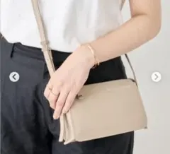 IACUCCI イアクッチ レザー 本革 ショルダーバッグ ポシェット トープ 