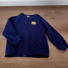 ミキハウス ネイビー ジップアップパーカー 110cm　MIKIHOUSE