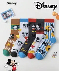 新品　ディズニー　レディース　22〜25 ソックス　靴下　5足セット　ミッキー