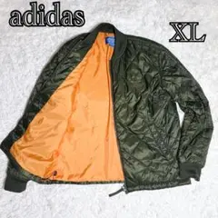 【美品】adidas MA-1 中綿 キルティング ジャケット カーキ XL