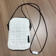 LOGOS スマホショルダーバッグ ホワイト キルティング