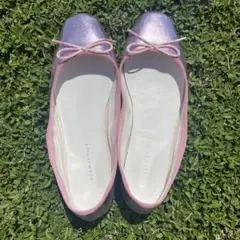 ADAM ET ROPÉ FEMME 【サステナブル】メタリックバレエ　23.0