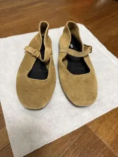 ZARA スプリットスエードバレリーナのサムネイル