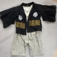 和風着物スタイル 袴ロンパース　80センチ　こどもの日