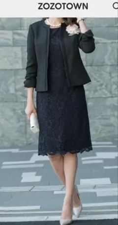 ネイビースーツ　入学式　結婚式