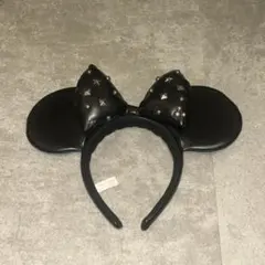 ブラックミッキー カチューシャ レザー スタッツ