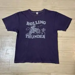 フラットヘッド　バックプリントTシャツ　40 ROLLING THUNDER