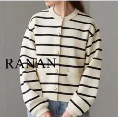 RANAN ボーダーカーディガン