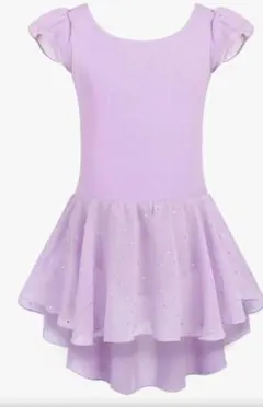 バレエ　新体操 レオタード　ライトパープル　ラメ付き