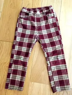 moujonjon チェック柄 ロングパンツ 長ズボン　110cmのサムネイル