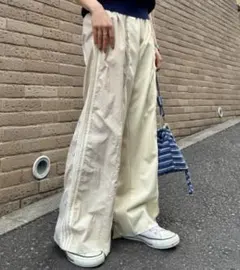 etsintaリメイクトラックジャージーパンツ　アイボリー